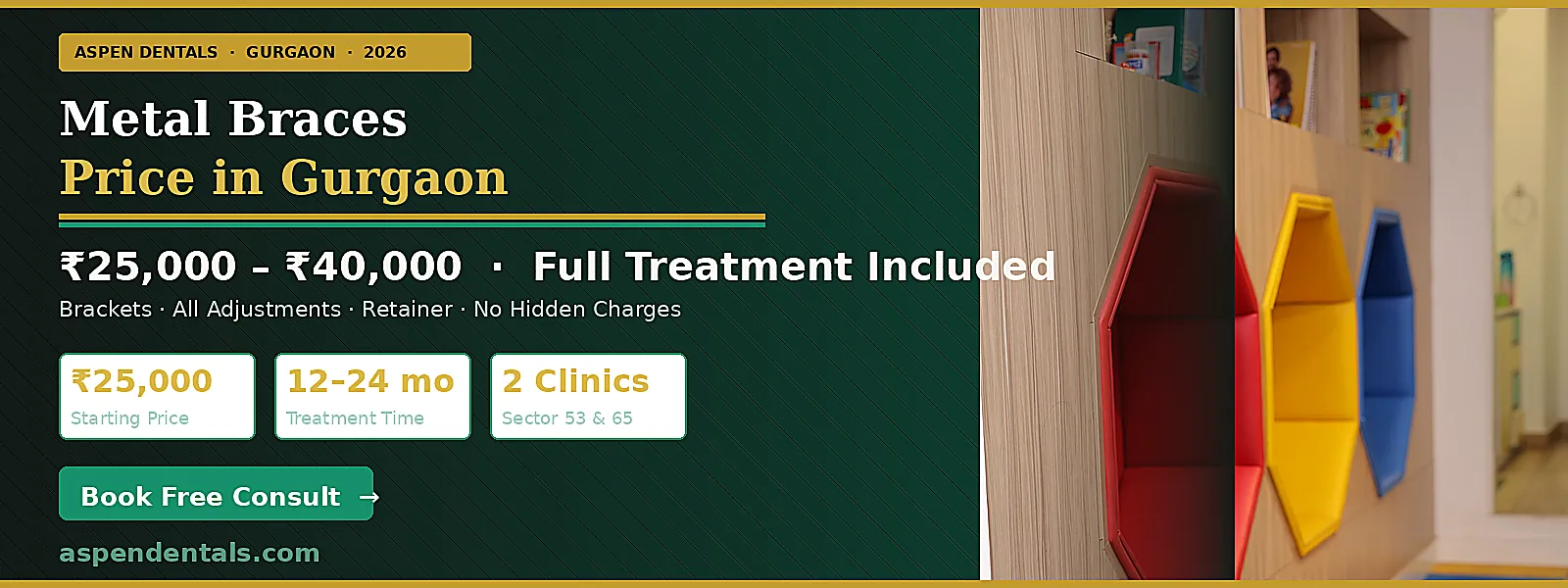 metal braces treatment in Gurgaon cost and orthodontic consultation