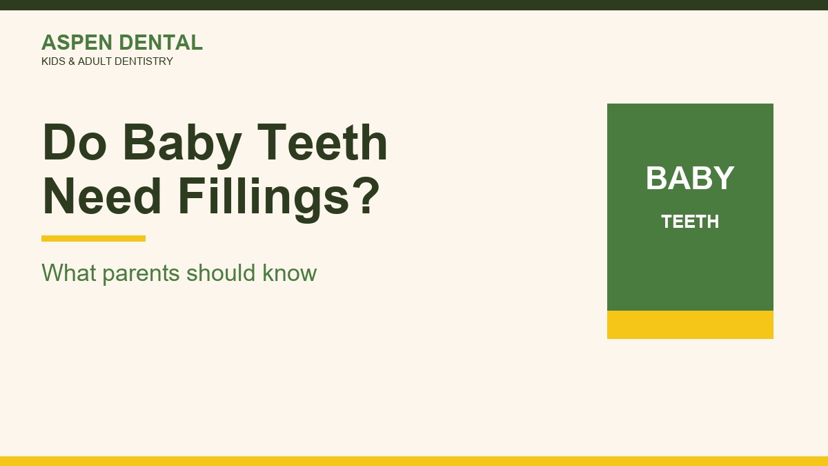 Do baby teeth need fillings? A guide for parents