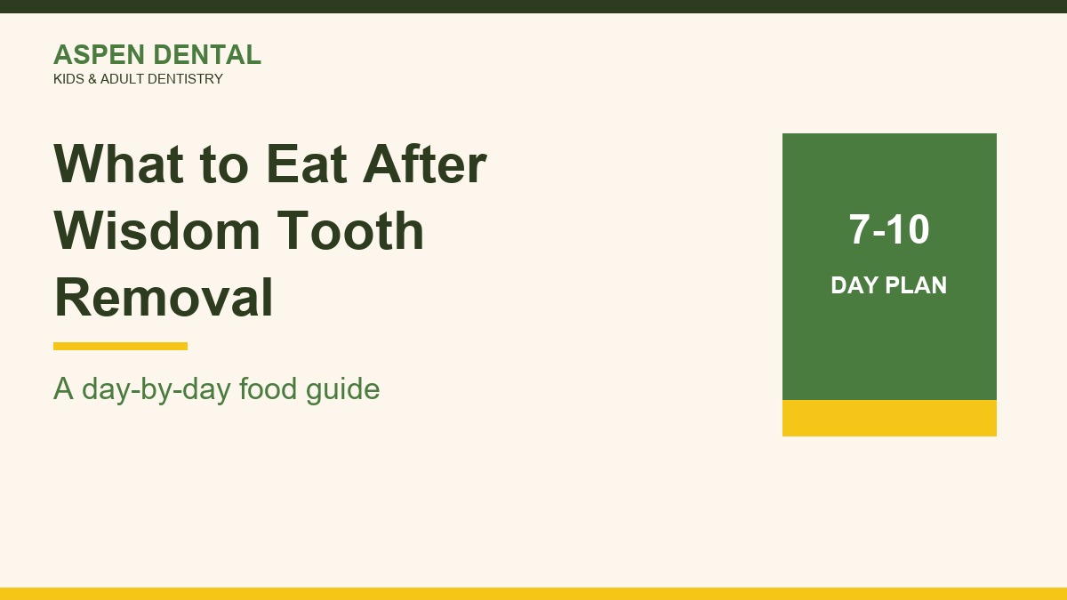 What to eat after wisdom tooth removal: a day-by-day food guide