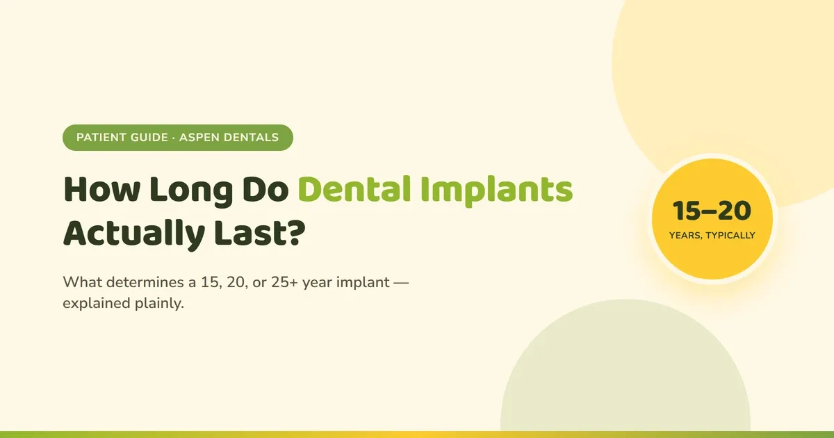 How long dental implants last - Aspen Dentals patient guide