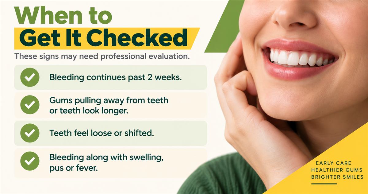 Checklist for when to get bleeding gums checked by a dentist